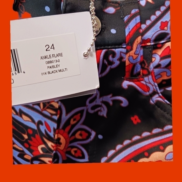 Danielle Bernstein paisley satin pant 24 size multicolor - Picture 8 of 11
